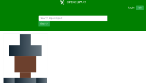 openclipart圖庫：Cowboy with Guns (Abstract Vector Pixel Art)縮圖