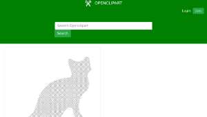 openclipart圖庫：meshed silhouette -cat縮圖