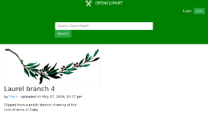 openclipart圖庫：Laurel branch 4-資源代表圖