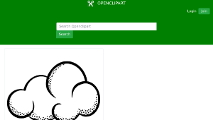 openclipart圖庫：cloud - lineart縮圖