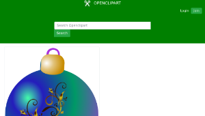 openclipart圖庫：Christmas ornament縮圖
