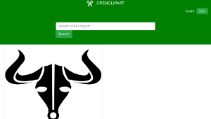 openclipart圖庫：Bull Icon Silhouette-資源代表圖