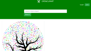 openclipart圖庫：Prismatic Music Tree