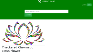 openclipart圖庫：Checkered Chromatic Lotus Flower-資源代表圖