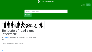 openclipart圖庫：Template of road signs (stickmen)-資源代表圖