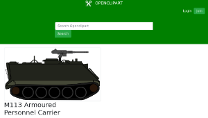 openclipart圖庫：M113 Armoured Personnel Carrier-資源代表圖