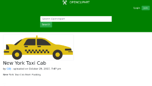 openclipart圖庫：New York Taxi Cab縮圖