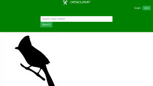 openclipart圖庫：Long Tailed Bird Silhouette縮圖