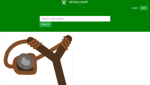 openclipart圖庫：Slingshot With Stone-資源代表圖