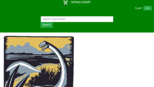openclipart圖庫：Old Age Dinosaur縮圖