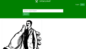 openclipart圖庫：Man in Hand縮圖