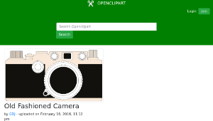 openclipart圖庫：Old Fashioned Camera-資源代表圖