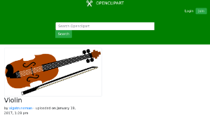 openclipart圖庫：Violin-資源代表圖