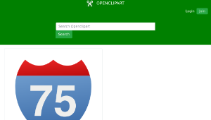 openclipart圖庫：Interstate 75 icon-資源代表圖