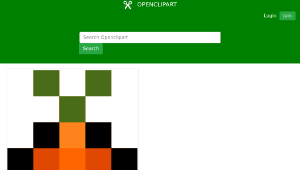 openclipart圖庫：Pixel Carrot-資源代表圖