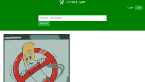 openclipart圖庫：No smoking Chinese mascot縮圖