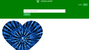 openclipart圖庫：Low Poly Shattered Heart Blue縮圖