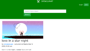 openclipart圖庫：love in a star night-資源代表圖