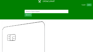 openclipart圖庫：credit card outline -資源代表圖