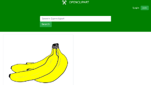 openclipart圖庫：Yellow Banana Cluster縮圖