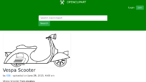 openclipart圖庫：Vespa Scooter-資源代表圖