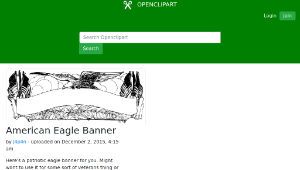 openclipart圖庫：American Eagle Banner縮圖