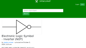 openclipart圖庫：Electronic Logic Symbol - Inverter (NOT)