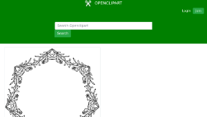 openclipart圖庫：Flowery Vintage Frame 6縮圖