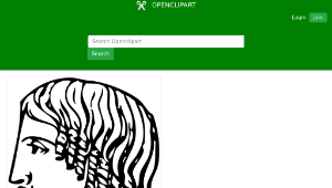 openclipart圖庫：Grecian hairdressing 11縮圖