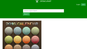 openclipart圖庫：Calendar 2016-資源代表圖