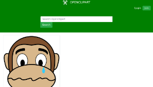openclipart圖庫：Monkey Emoji - Crying-資源代表圖