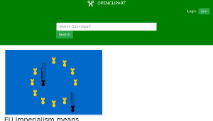 openclipart圖庫：EU Imperialism means war-資源代表圖