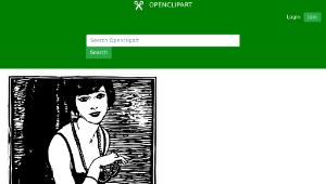 openclipart圖庫：Sexy Lady with Necklace