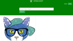 openclipart圖庫：Cat Wearing Glasses-資源代表圖