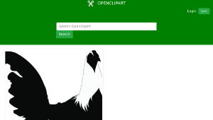 openclipart圖庫：Rooster-Black&White-資源代表圖