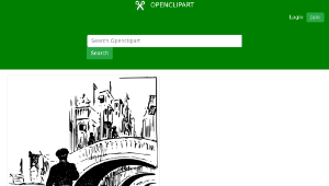 openclipart圖庫：Gondolier and  Bridges-資源代表圖