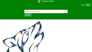 openclipart圖庫：Shadow Tribal Wolf No Background-資源代表圖