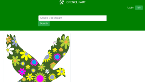 openclipart圖庫：Retro Floral Bird-資源代表圖