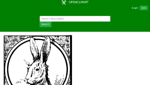 openclipart圖庫：Framed hare-資源代表圖