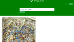 openclipart圖庫：Michelangelo's The Last Judgement-資源代表圖