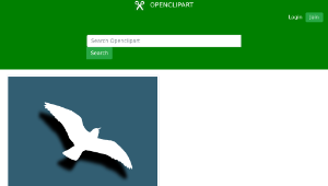 openclipart圖庫：bird over the sea縮圖