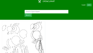 openclipart圖庫：Parrot Remix Cut Out縮圖