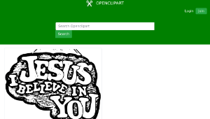 openclipart圖庫：Jesus I Believe In You縮圖