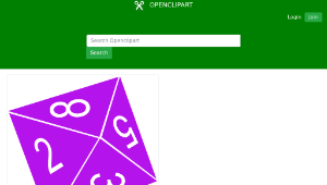 openclipart圖庫：D8 (Eight Sided) Dice-資源代表圖