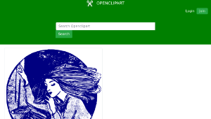 openclipart圖庫：Thoughtful Lady縮圖
