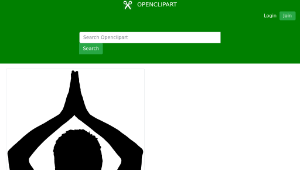 openclipart圖庫：Female Yoga Pose Silhouette 2-資源代表圖