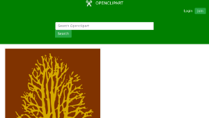 openclipart圖庫：Beech Tree - 2 Colours縮圖