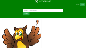 openclipart圖庫：happy owl縮圖