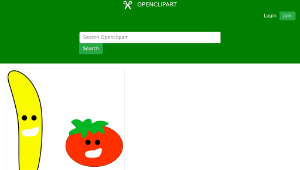 openclipart圖庫：Banana and Tomato 縮圖