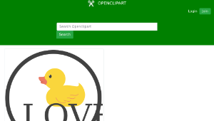 openclipart圖庫：Duck Love縮圖